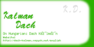 kalman dach business card